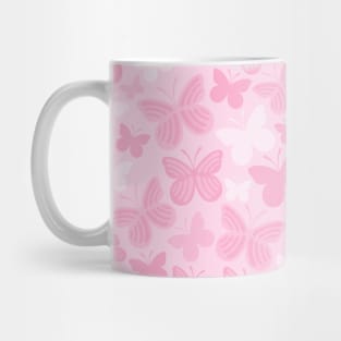 Pink Butterflies Pattern Mug